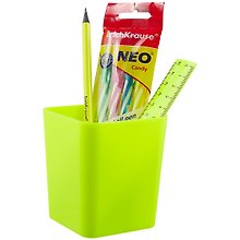 Набор настольный Base (4ручки, карандаш, линейка), Neon Solid, желтый