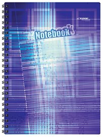 Тетрадь А4 80л кл. пласт.обл., гребень, ассорти, Expert Complete