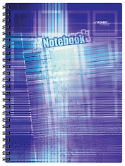 Тетрадь А4 80л кл. пласт.обл., гребень, ассорти, Expert Complete