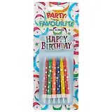 Набор свечей для торта Звезды с табличкой Happy Birthday (12шт) (8см)