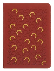 Записная книжка А6 80л кл. "GALLERY. Каштановый (NEW)" иск.кожа с поролоном, термотиснение, ляссе, скругл.углы, инд.уп.