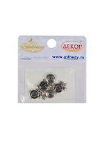 Фурнитура металл подвеска Часы серебро (00009850) (5шт) (15х10мм) (5гр/уп)