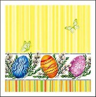 Салфетки Daisy бум. сервиров. Пасха бабочки (SDWL000501) (33х33) (20шт) (3сл)