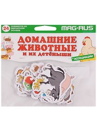 Набор магнитных фигурок «Домашние животные и их детёныши Ассоциации» 24 элемента, MAG RUS