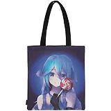 Сумка-шоппер Аниме Девушка с леденцом Сёдзё, цветная 40см.*32см.