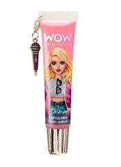 Блеск для губ с подвеской малиновый (Микрофон) (WOW) (4мл) (WOW00012p)