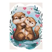 Алмазная мозаика 15*20 детская (неполное заполнение) "Сладкая парочка"