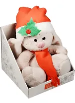 Мягкая игрушка НГ Зайка Ми  в красном колпачке и шарфе (15 см) (SidX - 160)