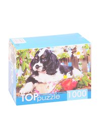 Пазл «Щенок спаниеля в саду» 1000 элементов, TOP Puzzle