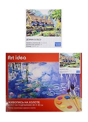Набор для творчества Art idea Картина по номерам Домик в лесу (NK006) (30х40см) (6+) (24цв.)