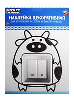 DN-S Декоративная наклейка для розеток и выключателей Корова (упаковка)