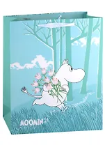 Пакет А4 32*26*12 MOOMIN "Муми-тролль с букетом" дет., бум.мат.ламинат