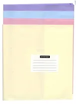 Обложки д/тетрадей и дневника 12шт "Fizzy Pastel" 212*395мм, 100мкм, кл.край, стикер д/подписи, ErichKrause