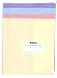 Обложки для тетрадей и дневников «Fizzy Pastel», 100 мкм, 212х395 мм, с клеевым краем и стикером для подписи, Erich Krause, 12 штук