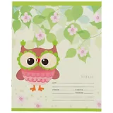 Тетрадь в линейку Unnika, "Чудесные совушки", 18 листов, в ассортименте