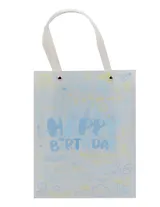 Пакет А5 24*19,5*19,5 "Happy Birthday" голубой, пластик