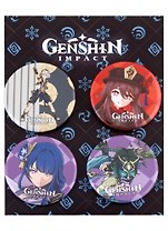 Набор значков Genshin Impact (4 шт)