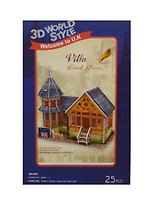 Конструктор 3D Здания Англия Villa (W3107h) (11069102) (25 дет.) (16,5х11,2х14см) (3+) (упаков