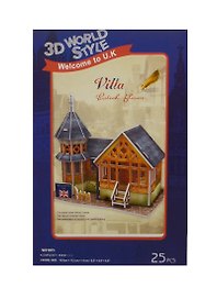 Конструктор 3D Здания Англия Villa (W3107h) (11069102) (25 дет.) (16,5х11,2х14см) (3+) (упаков