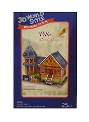 Конструктор 3D Здания Англия Villa (W3107h) (11069102) (25 дет.) (16,5х11,2х14см) (3+) (упаков