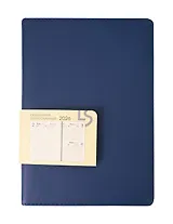 Ежедневник дат. 2026г. А5 176л "MAPLE" синий, 7Б, иск.кожа, обл.поролон, тв.переплет, тонир.блок, скругл.углы, ляссе, инд.уп