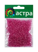 Набор д/творчества АСТРА Бисер 11/0 20гр 1105 т.розовый/глянц.покрытие