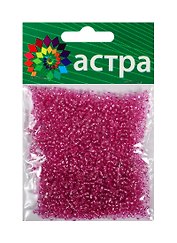 Набор д/творчества АСТРА Бисер 11/0 20гр 1105 т.розовый/глянц.покрытие