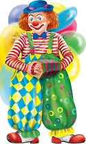 Смешной клоун (картон) (вырубка)