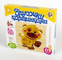 Брусочки деревянные «Домашние животные», 6 шт, Десятое королевство