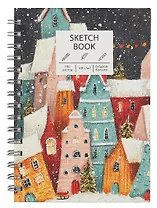 Скетчбук А5 100л "Зимний городок" белый офсет, 100г/м2, евроспираль