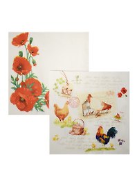 Набор салфеток для декупажа Куриная ферма/Маки (CTLI/TL314001) (2шт) (упаковка) (Froggy Art)