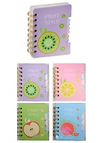 Записная книжка А6 60л "Fruit style", спираль, 3 разделителя, цветной внутр. блок, AnAn