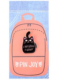 Значок «Котик. I do what I want», металл, Pin Joy
