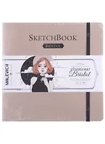 Скетчбук 190*190 20л " Bristol Glamour" бронза, для графики и маркеров, 180г/м2