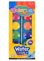 Краски акварельные 12цв "Water Colours", пл/уп., с/к., Colorino