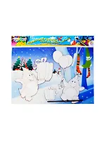 Настольное покрытие HOBBY Пингвины (пластиковая аква-накладка+кисть) (671608) (425-1359) (415х350мм) (упаковка) (ИТИ)