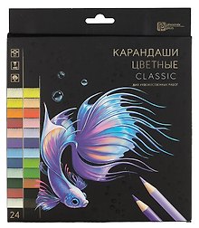 Карандаши цветные «Clasic», Феникс+, 24 цвета, в ассортименте