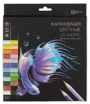 Карандаши цветные «Clasic», Феникс+, 24 цвета, в ассортименте