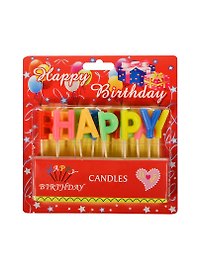 Набор свечей для торта Happy Birthday H 3 см (673607)