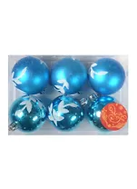 Набор шаров (6шт) (6см) Морозный узор пластик (39061)