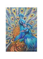 Книга для записей А5 112л кл. "Дивный мир/Золотые павлины" 7БЦ, мат.ламинация "мокрый шелк", выб.лак, тисн.фольгой, Listoff