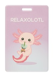 Чехол для карточек вертикальный Аксолотль Relaxolotl (ДК2023-448)