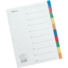 Разделитель А4, 10 цветов, Erich Krause