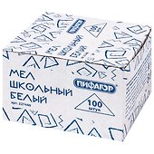 Мелки белые 100шт квадратные, к/к, Пифагор - 0