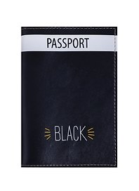 Обложка на паспорт «Black», кожа