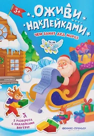 Чем занят Дед Мороз: книжка с наклейками