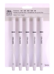Ручки капиллярные-линеры 5шт (0,1/0,3/0,5/0,8/1мм), пласт.кор., Winsor&Newton