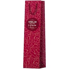Пакет бутылочный 36*12*8,5 "Red theme" нейтр., бум.мат.ламинат