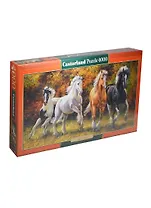 Пазлы 4000 C-400119 Лошади (138х68см) (коробка) (Castorland)