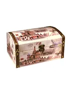 Сувенир, Сяо Лун Трейд, Шкатулка сундучок с замком "Москва"/"Париж" 23*16,5*10,5см